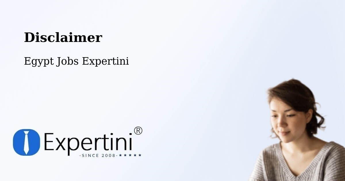 Disclaimer – Arish - Egypt Jobs Expertini